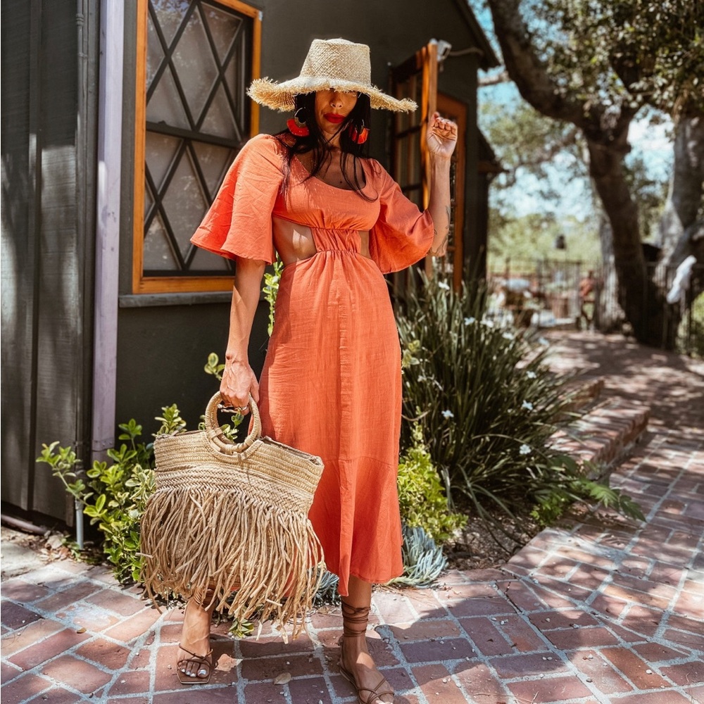 Bohemian Spell style Kimono Cutout Dress